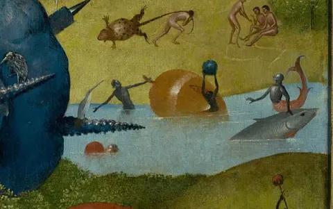 The big fruit and the sea knight, detail of The Garden of Earthly Delights