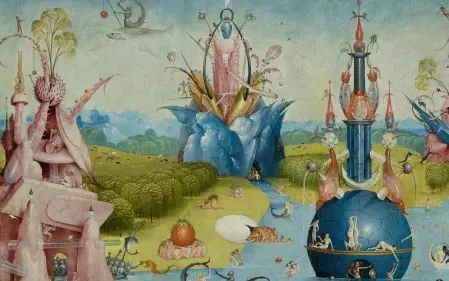 The blue rock, detail of The Garden of Earthly Delights