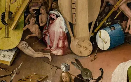 The choirmaster with the frog's head, detail of The Garden of Earthly Delights