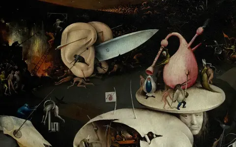 The ears and the knife, detail of The Garden of Earthly Delights