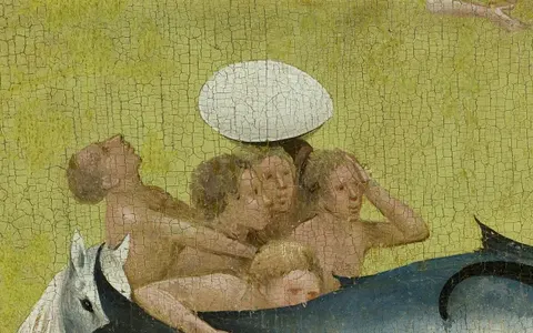 The egg at the centre, detail of The Garden of Earthly Delights