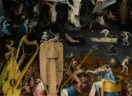 Hell frozen over, detail of The Garden of Earthly Delights