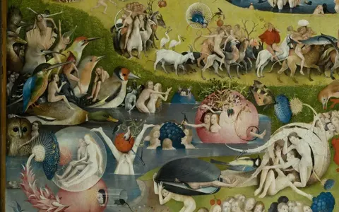 The giant birds, detail of The Garden of Earthly Delights