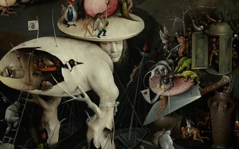 The lantern of the soldiers, detail of The Garden of Earthly Delights