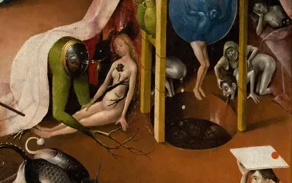 The pit, detail of The Garden of Earthly Delights
