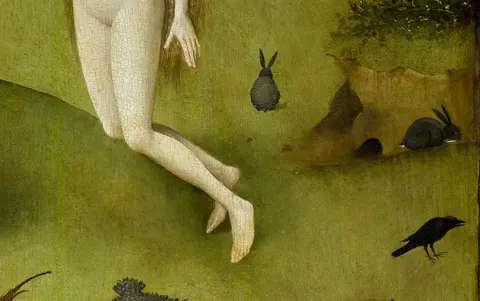 The rabbits, detail of The Garden of Earthly Delights