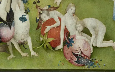 The giant strawberry, detail of The Garden of Earthly Delights